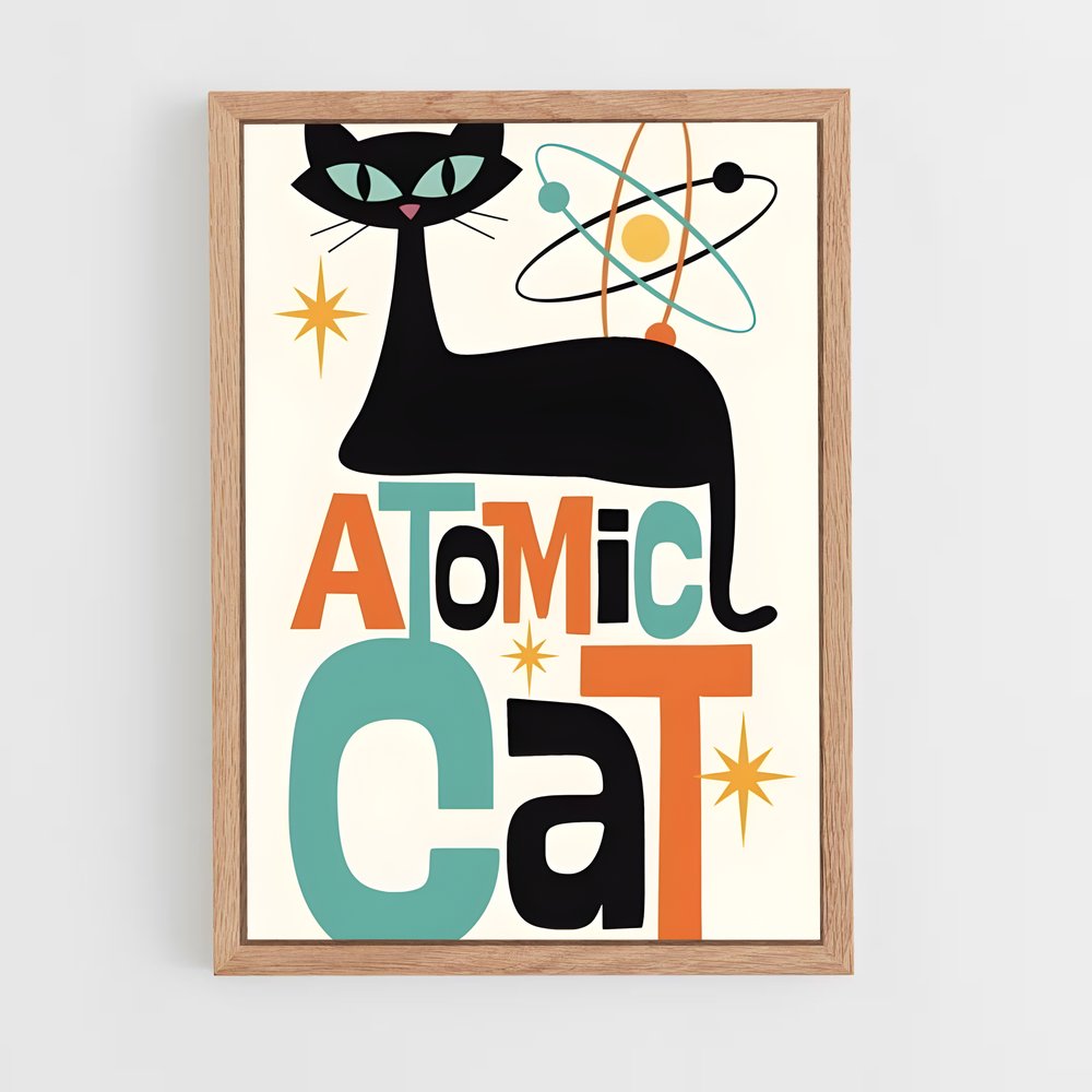 Poster Le Chat Stellaire – affiche Espace rétro (vue 4)